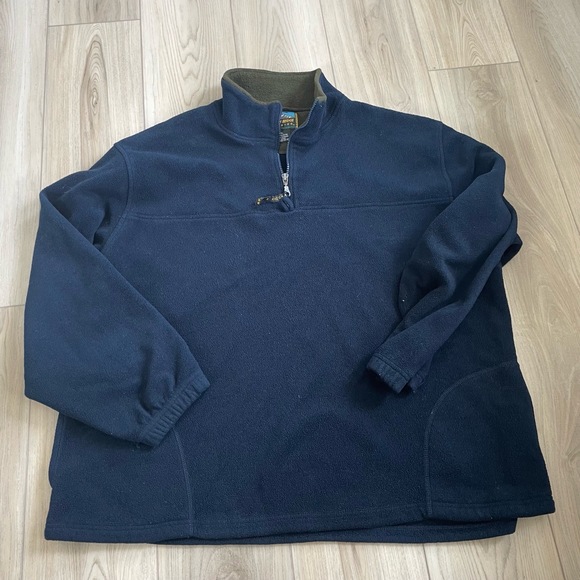 Roundy Ridge Other - Vintage Roundy Ridge Navy Quarter Zip Stand Collar Fleece Pullover Size XXL